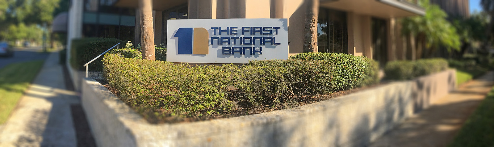 exterior sign at the main bank branch